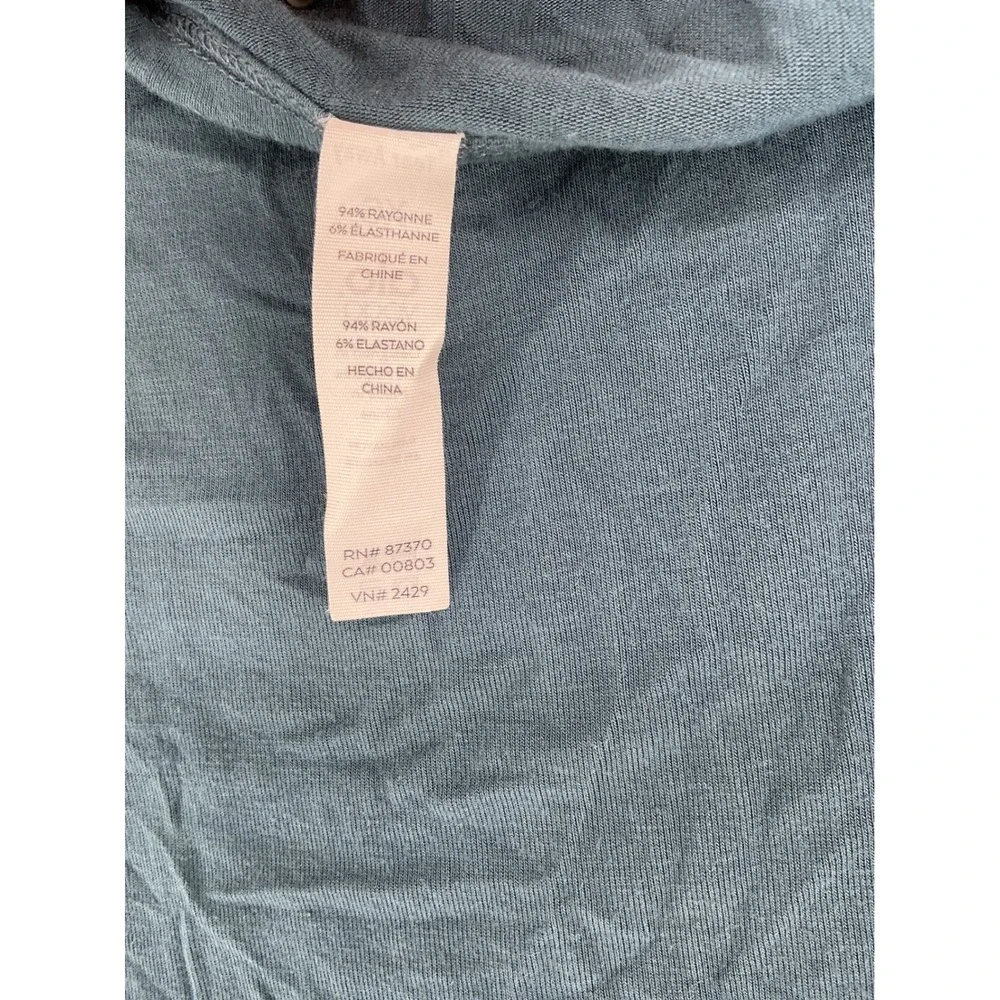 Alo Yoga Tank Top Women XS Teal Blue Front Twist Cropped Sleeveless Activewear